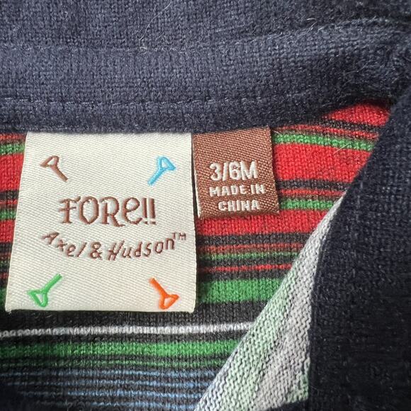 Fore! Axel And Hudson Sweater Knit Striped Romper - Picture 4 of 4